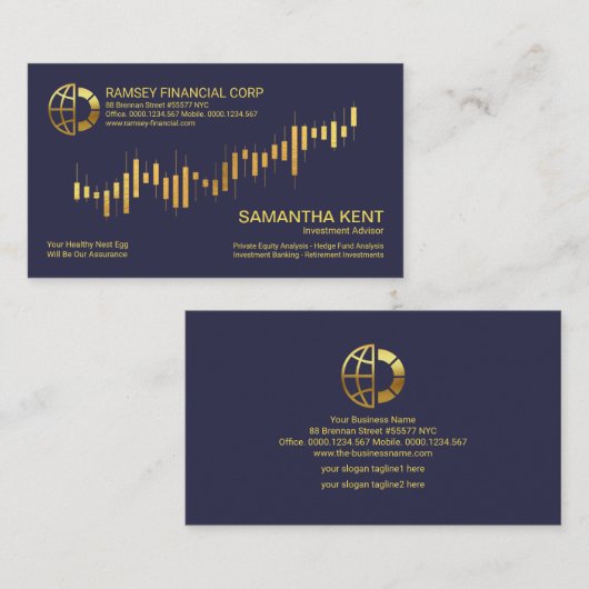 金ゴールド証券取引所グラフ財務顧問 名刺 (正面/裏面)