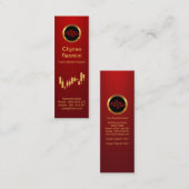 金ゴールド証券取引所指数(赤) スキニー名刺 (正面/裏面)