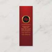 金ゴールド証券取引所指数(赤) スキニー名刺 (裏面)