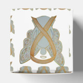 金ゴールド認識度リボンエンジェルパーティーの好意ボックス フェイバーボックス (上部)