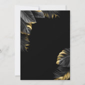 金ゴールド誕生日の招待 招待状 (裏面)