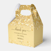金ゴールド誕生日エレガントパーティミ感謝していムリスト フェイバーボックス (正面サイド)