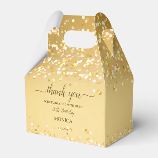 金ゴールド誕生日エレガントパーティミ感謝していムリスト フェイバーボックス (正面サイド)