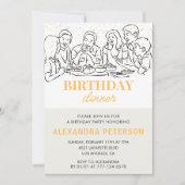 金ゴールド誕生日ディナー86th誕生日の招待状 招待状 (正面)