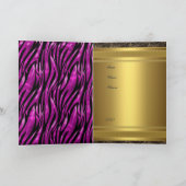 金ゴールド誕生日パーティーへの招待50歳の誕生日 招待状 (内部)