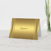 金ゴールド誕生日パーティーへの招待 招待状 (裏面)