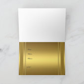 金ゴールド誕生日パーティーへの招待 招待状 (内部)