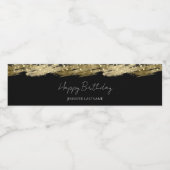 金ゴールド誕生日パーティー任意の年ウォーターボトルラベル ペットボトルラベル (シングルラベル)