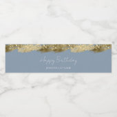 金ゴールド誕生日パーティー任意の年 ペットボトルラベル (シングルラベル)