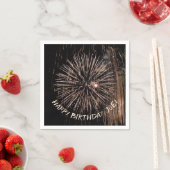 金ゴールド誕生日花火 スタンダードカクテルナプキン (インサイチュ)