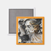 金ゴールド調情緒芸術 マグネット (正面/裏面)