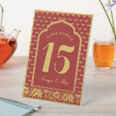 金ゴールド象と蓮結婚花の表番号 台座サイン (インサイチュ)