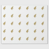 金ゴールド象 ラッピングペーパー (フラット)