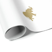 金ゴールド象 ラッピングペーパー (ロールコーナー)