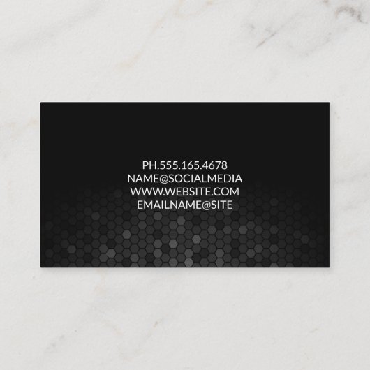 金ゴールド財務アイコン |幾何学的な背景 名刺 (裏面)