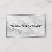 金ゴールド財務グラフロゴ | 大理石 | メタリック 名刺 (裏面)