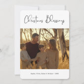 金ゴールド賛美の信仰に基づく家族の写真 シーズンカード (正面)