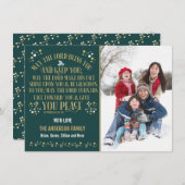 金ゴールド賛美の数字6:24-26写真 シーズンカード (正面/裏面)