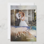 金ゴールド賛美の水彩写真 シーズンカード (正面)