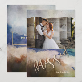 金ゴールド賛美の水彩写真 シーズンカード