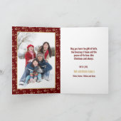 金ゴールド賛美クリスマスの6:24-26枚の写真 シーズンカード (内部)