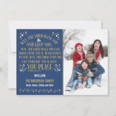 金ゴールド賛美クリスマスの6:24-26枚の写真 シーズンカード (正面)