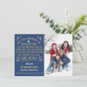 金ゴールド賛美クリスマスの6:24-26枚の写真 シーズンカード (スタンド正面)