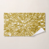 金ゴールド贅沢なヴィンテージルックタオルセット バスタオルセット (ハンドタオル)