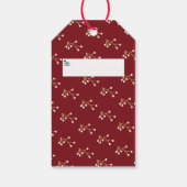 金ゴールド赤いクリスマス主は彼の六時26分を持ち上げる ギフトタグ (裏面)