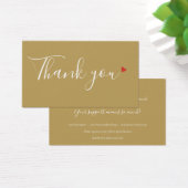 金ゴールド赤いハートお礼ショッピング割引カード (デスク)