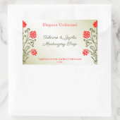 金ゴールド赤い編集可能な石鹸またはクラフトステッカー 長方形シール (バッグ)