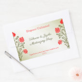 金ゴールド赤い編集可能な石鹸またはクラフトステッカー 長方形シール (封筒)