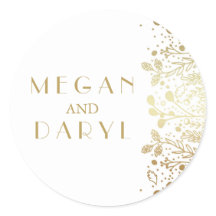 金ゴールド赤ちゃんの息の花模様結婚ズ