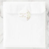 金ゴールド赤ちゃんの息の花模様結婚ズ ラウンドシール (バッグ)