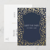 金ゴールド赤ちゃんの息素朴フローラブルー救デート 案内ポストカード (正面/裏面)