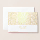 金ゴールド赤とネズミの誕生日の年中国の 箔カード (裏面封筒付き)