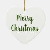 金ゴールド赤と緑のクリスマスプレドプリント セラミックオーナメント (裏面)