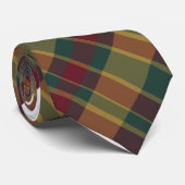 金ゴールド赤と緑のクリスマスプレドプリント ネクタイ (ロール)