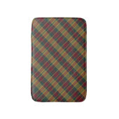 金ゴールド赤と緑のクリスマスプレドプリント バスマット (正面縦)