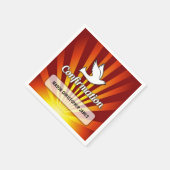 金ゴールド赤の確認書 スタンダードカクテルナプキン (角)