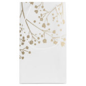 金ゴールド赤んエレガント坊の息結婚白 スモールペーパーバッグ (裏面)