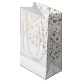 金ゴールド赤んエレガント坊の息結婚白 スモールペーパーバッグ (正面アングル)