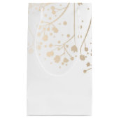 金ゴールド赤んエレガント坊の息結婚白 スモールペーパーバッグ (正面)