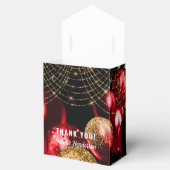 金ゴールド赤グリッター風船卒業パーティー フェイバーボックス (オープン)