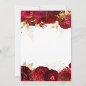 金ゴールド赤フローラ縁ど60誕生日 招待状 (裏面)