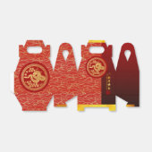 金ゴールド赤中国のスネーク紙カット2025 GFB フェイバーボックス (折り畳みなし)