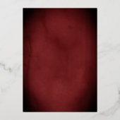 金ゴールド赤王室のヴィンテージフローラキンセアニェラ 箔招待状 (裏面)