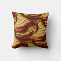 金ゴールド赤装飾用クッション