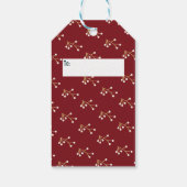 金ゴールド赤賛美のクリスマスの数字6:24-26 ギフトタグ (裏面)