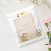 金ゴールド赤面エレガントヴィンテージレース結婚式の引き出物 フェイバーバッグ (封をした状態)